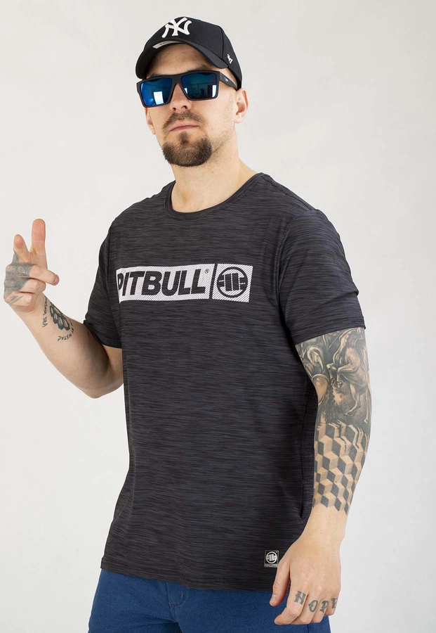T-shirt Pit Bull Casual Sport Hilltop black melange