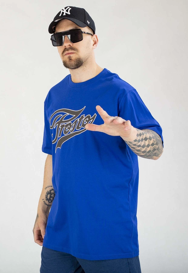 T-shirt Prosto Varsity kobaltowy