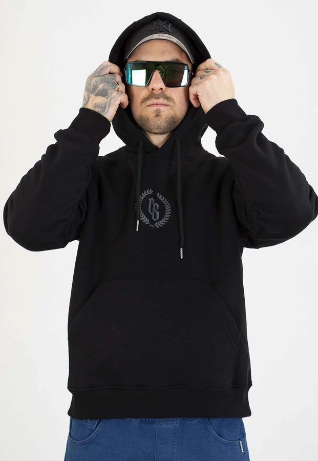 Bluza Ciemna Strefa Z Kapturem Oversize CS Laur czarno szara