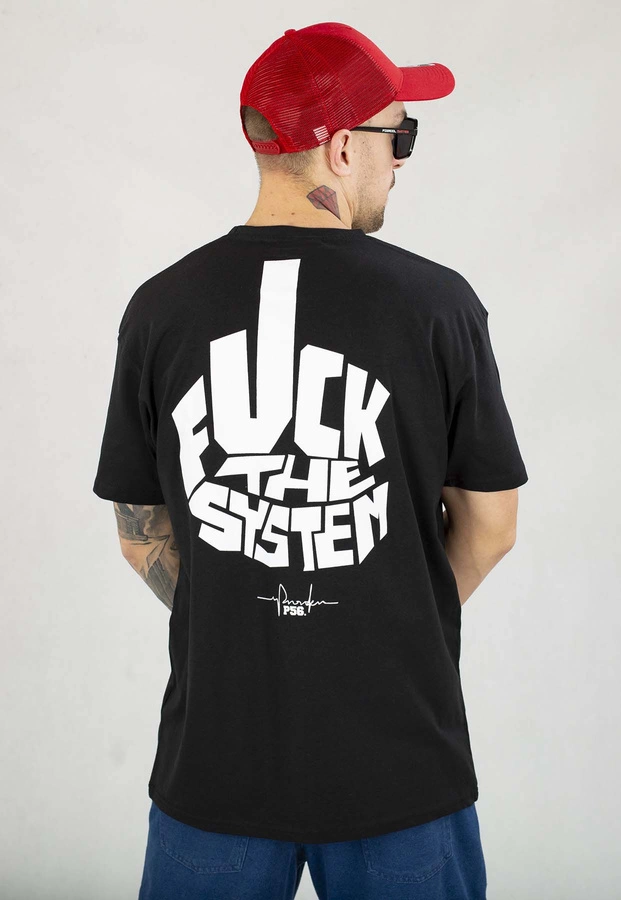 T-shirt Dudek P56 Fuck The System DZZ czarny