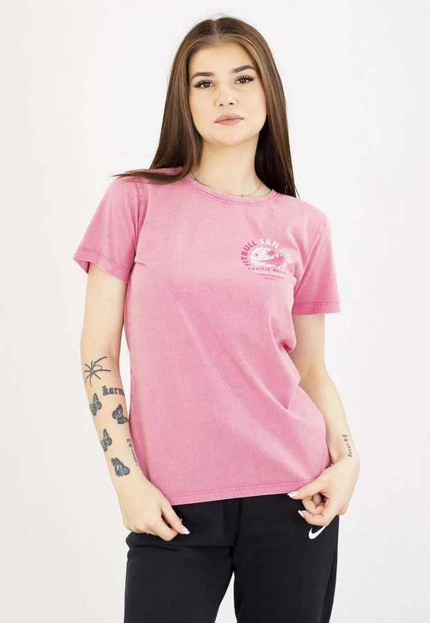T-Shirt Pit Bull Planet Surf 190 washed pink