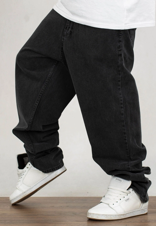 Spodnie Jigga Wear Outline Baggy Jeans black washed