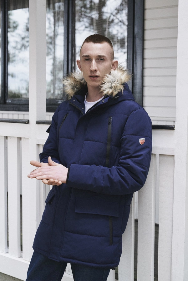 Kurtka Prosto Long Jacket granatowa