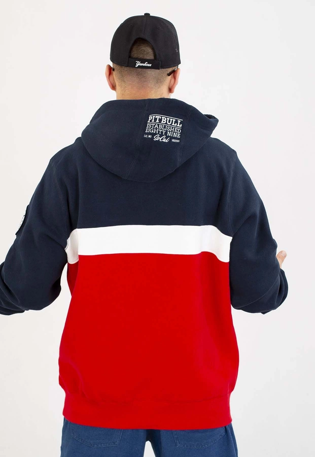 Bluza Pit Bull Z Kapturem Gibson navy red
