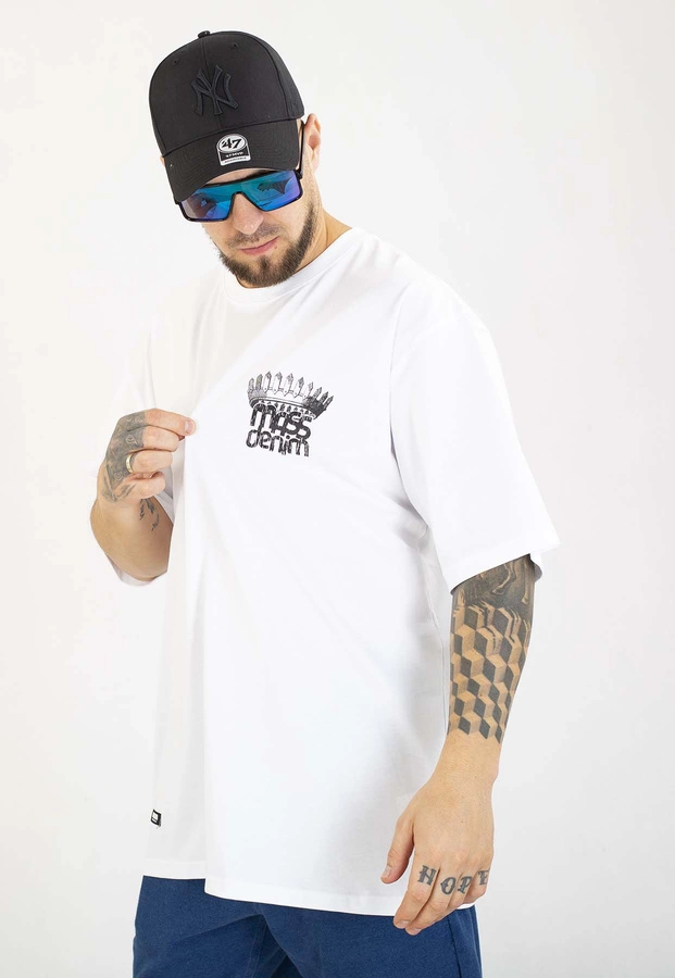 T-shirt Mass Crown biały