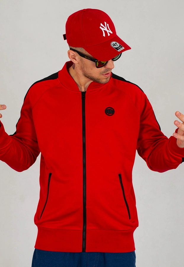 Bluza Pit Bull Oldschool ZIP Raglan czerwona