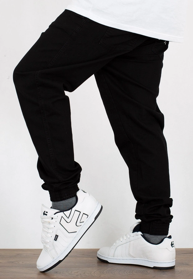 Spodnie El Polako Joggery Slim Z Gumą Strecz Little Classic czarne