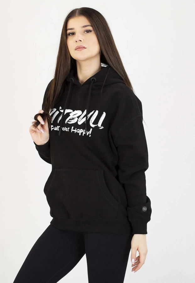 Bluza Pit Bull Z Kapturem Oversize Puppy 2 czarna