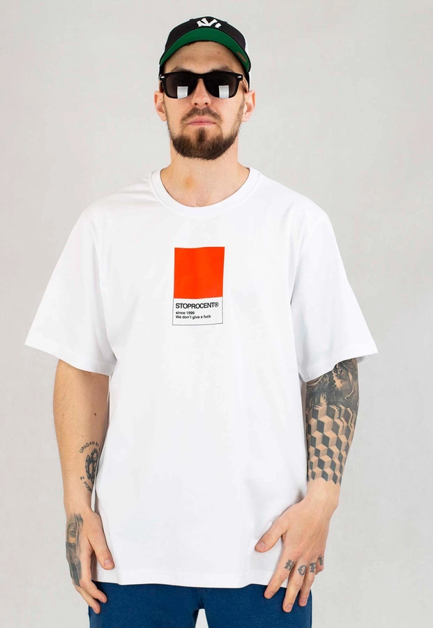 T-shirt Stoprocent Redbox biały