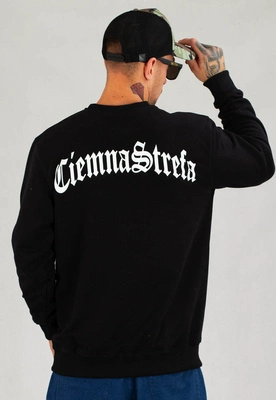 Bluza Ciemna Strefa Bez Kaptura Gotyk czarno biała