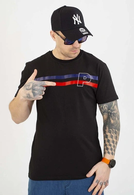 T-shirt Patriotic P Double Line czarny