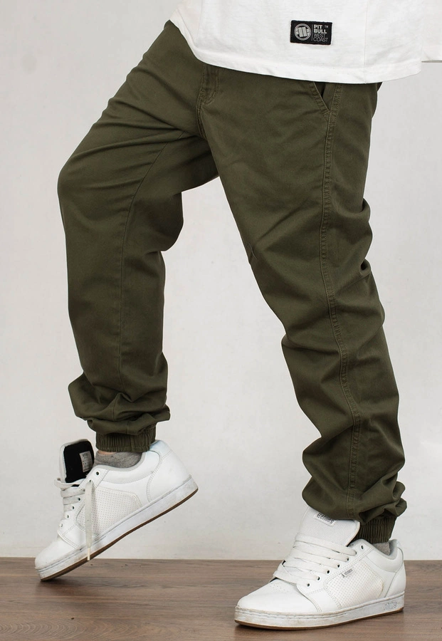 Spodnie Prosto Chino Jogger Evening zielone