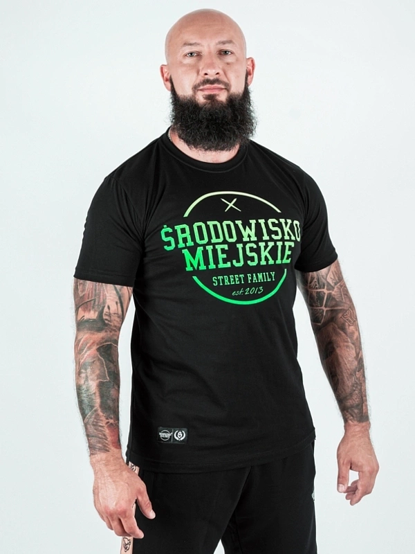 T-shirt Środowisko Miejskie Theme 2.0 czarno zielony 