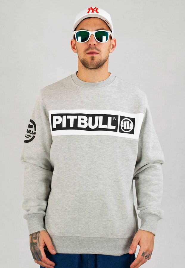 Bluza Pit Bull Bez Kaptura Sherwood szara