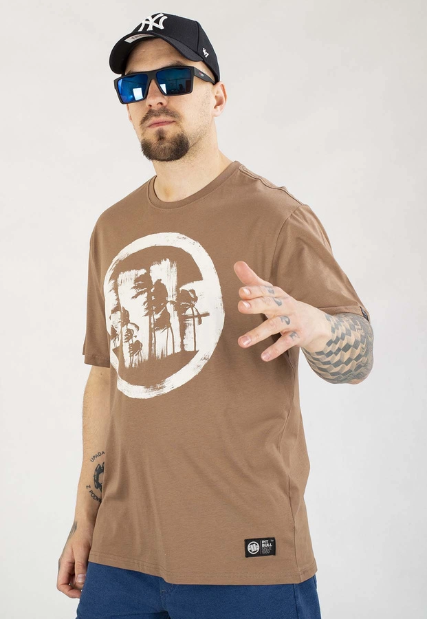 T-shirt Pit Bull Logo Palms 170 brown savana