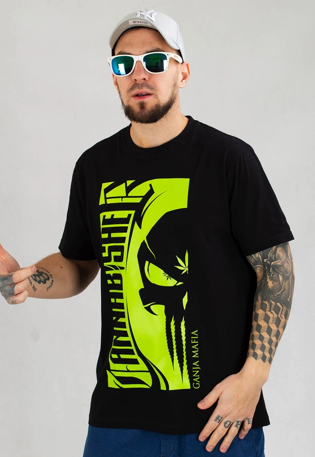 T-shirt Ganja Mafia Cannabisher czarny