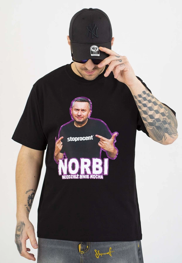 T-shirt Stoprocent Norbi czarny