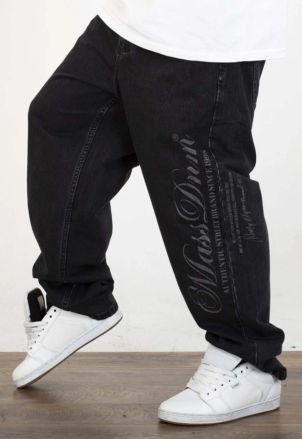 Spodnie Mass Jeans Baggy Fit Authentic black rinsed