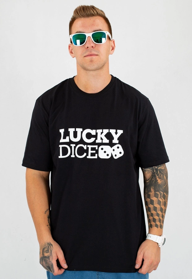 T-shirt Lucky Dice Logo czarny