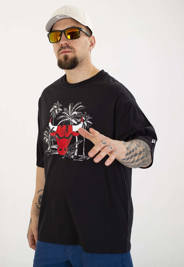T-shirt New Era NBA Palm Tree Os Bulls 60667729 czarny