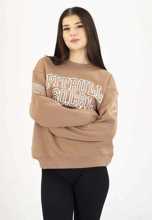 Bluza Pit Bull Bez Kaptura Oversize Fiora chocolate mousse