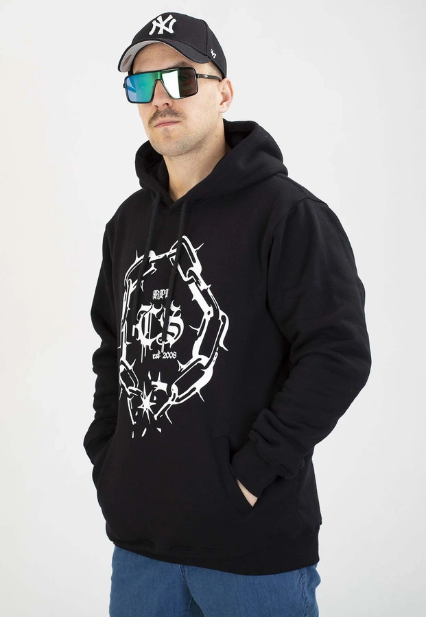 Bluza Ciemna Strefa Z Kapturem CS Łańcuch Gotyk czarna