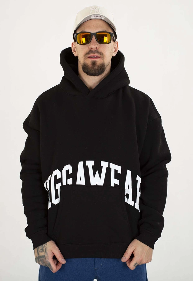 Bluza Jigga Wear Z Kapturem Baggy College czarna