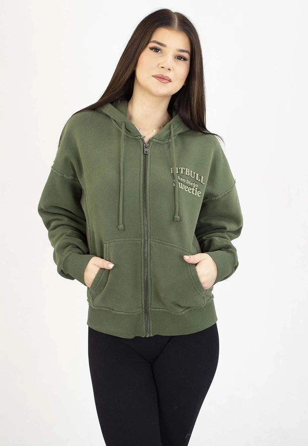 Bluza Pit Bull Z Kapturem ZIP Sweetie sage green