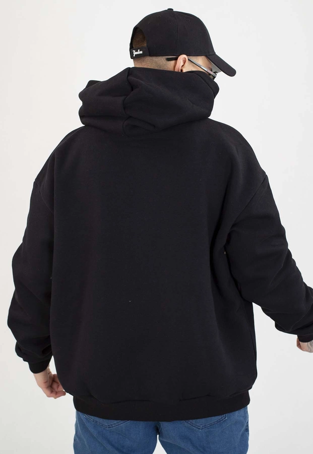 Bluza Jigga Wear Z Kapturem Oversize Crown czarno biała