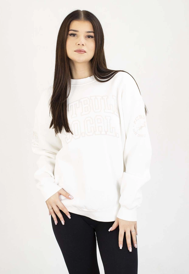 Bluza Pit Bull Bez Kaptura Oversize Fiora white