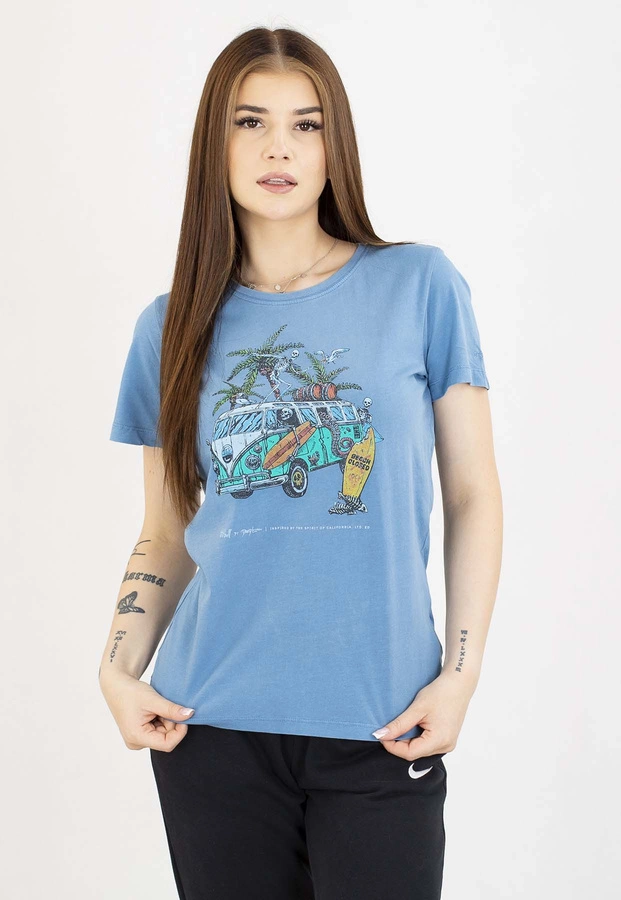 T-Shirt Pit Bull Beachbreak 190 washed blue