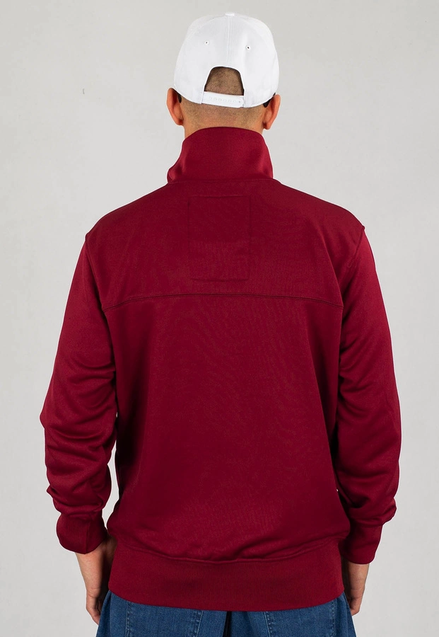 Bluza Pit Bull Oldschool Zip Chest Logo bordowo biała