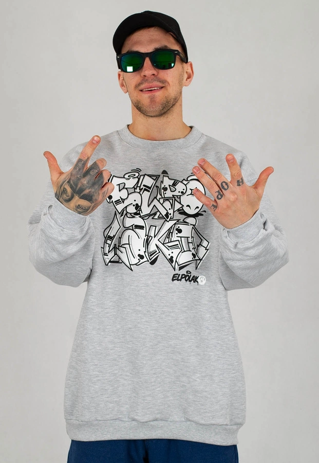 Bluza El Polako Baggy Graffiti szara