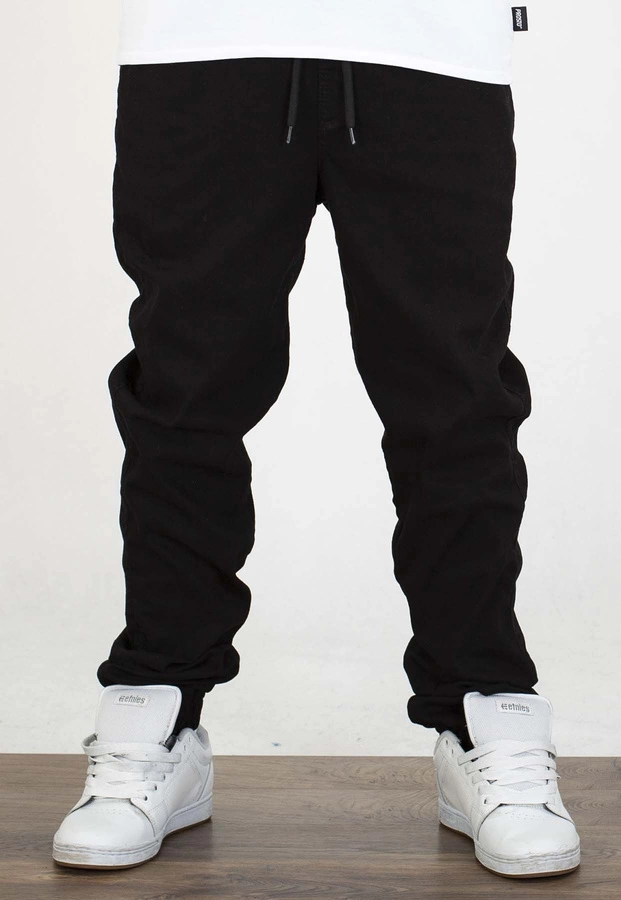 Spodnie Chada Jeans Joggery Kastet Logo czarne 