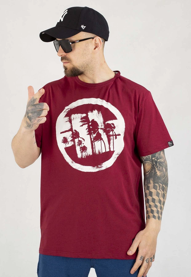 T-shirt Pit Bull Logo Palms 170 burgundy
