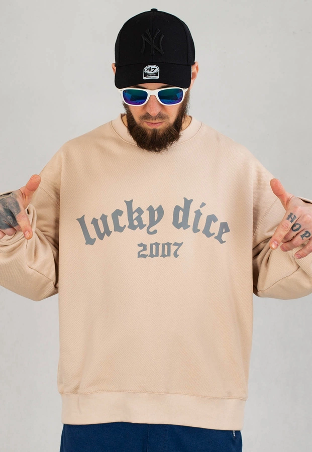 Bluza Lucky Dice Bent Logo beżowa