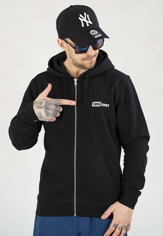 Bluza Stoprocent Z Kapturem ZIP Ćpaj Sport Reflective Logo czarna