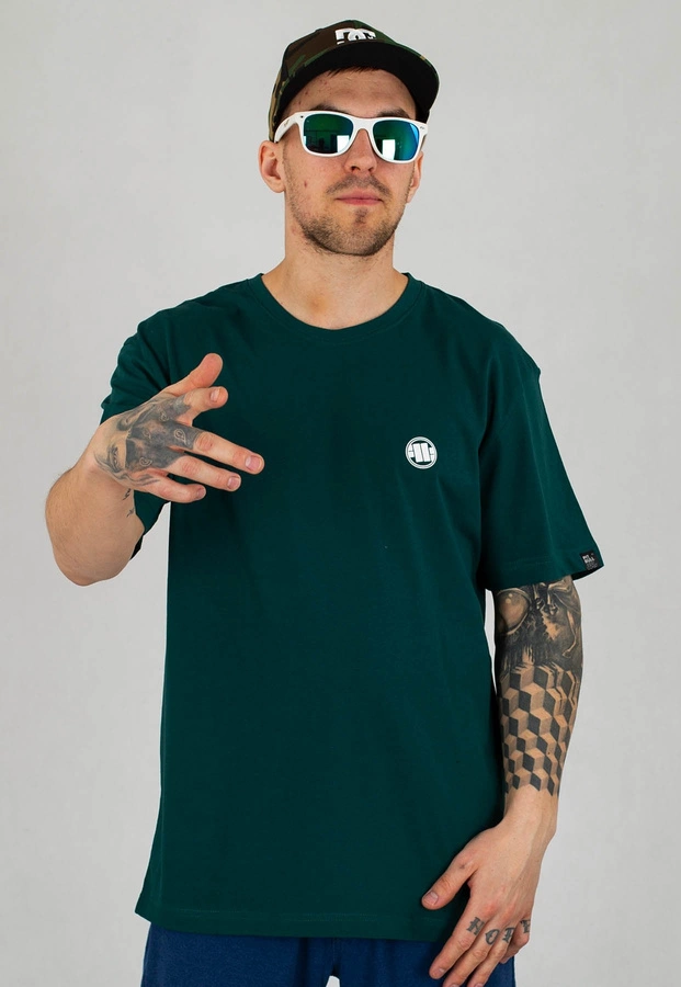 T-shirt Pit Bull Small Logo 21 ciemno zielony