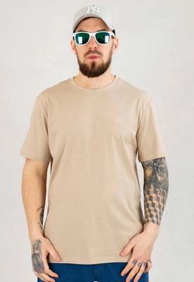 T-shirt 4F Regular M1154 beżowy