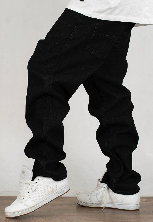 Spodnie Mass Jeans Baggy Fit Slang black rinse