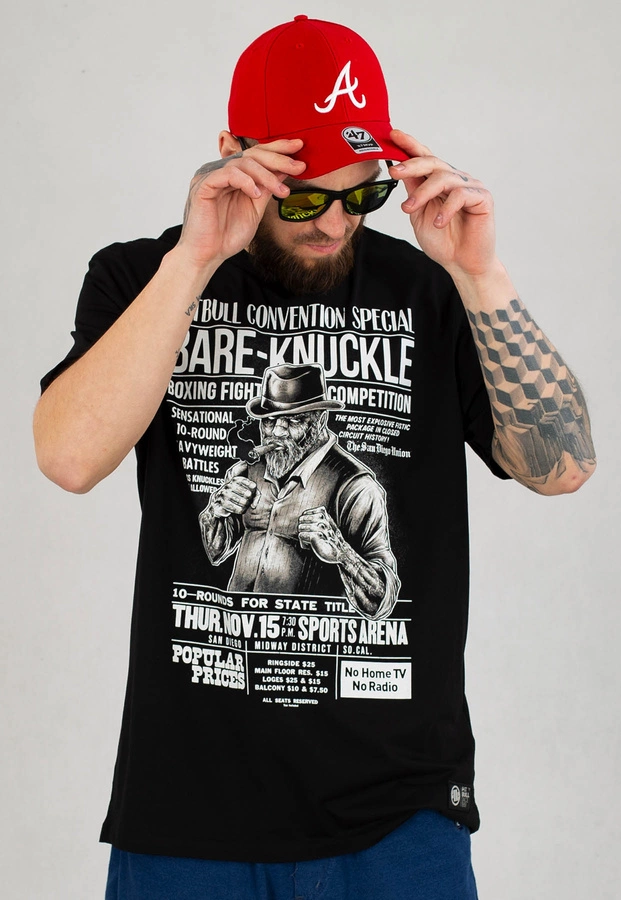 T-shirt Pit Bull Middle Bare Knuckle czarny