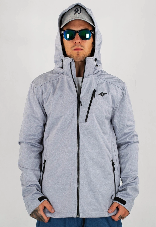 Kurtka Softshell 4F SFM004 NeoDry 10 000 jasno szara 