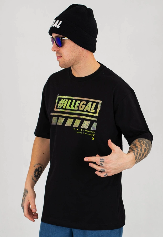 T-shirt Illegal Dirty Green czarny