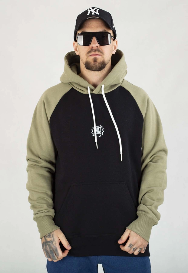 Bluza Diil Z Kapturem Reglan czarno khaki