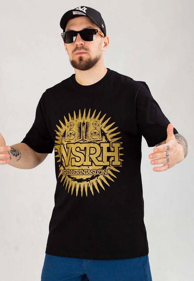 T-shirt WSRH Słońce Złote czarny