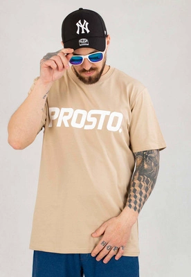 T-shirt Prosto Biglog beżowy