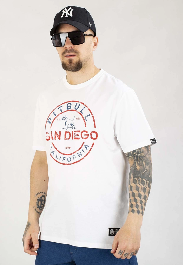 T-shirt Pit Bull San Diego INS. 170 white
