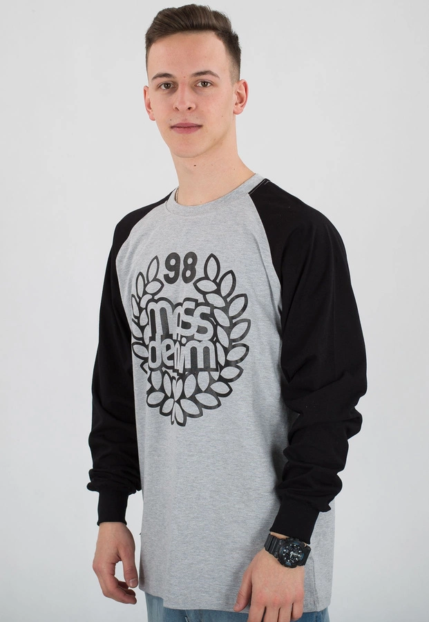 Longsleeve Mass Base Reglan szaro czarny