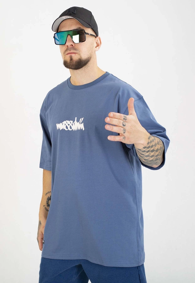 T-shirt Mass Nostalgia. Angel niebieski