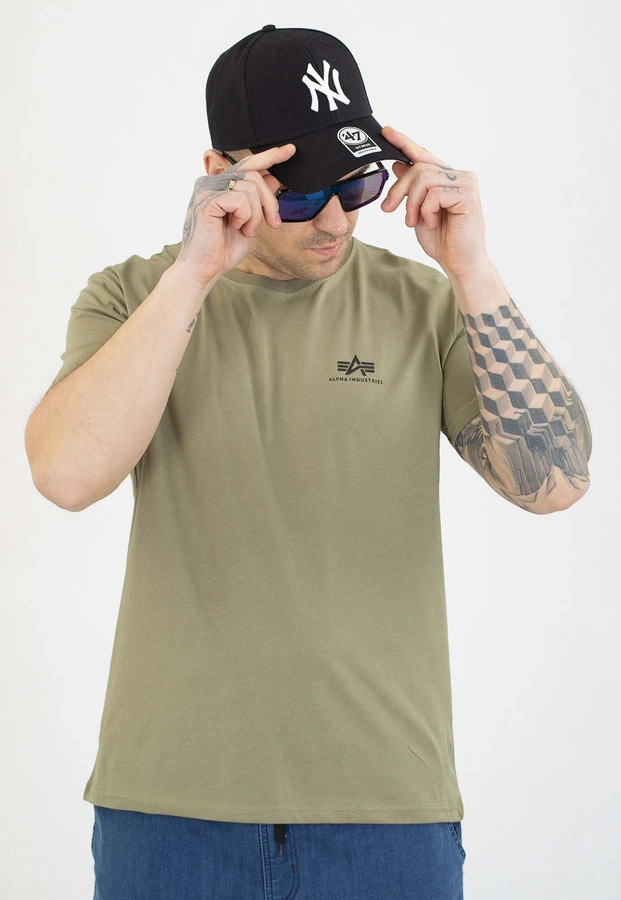 T-shirt Alpha Industries Back Print 128507 oliwkowo czarny